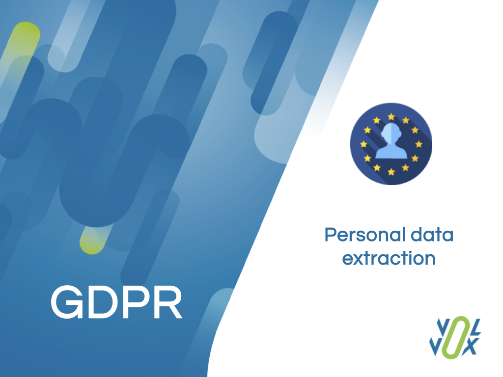 GDPR Personal data extraction screenshot 1